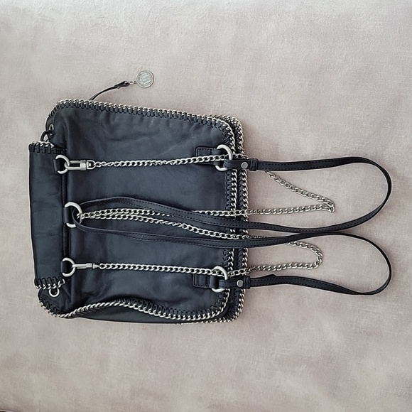DKNY backpack, navy blue leather main image 9
